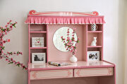 Delightfully glossy pink exquisite design desk by Furniture of America additional picture 2