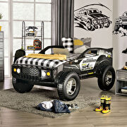 Black finish off-road car design youth bed by Furniture of America additional picture 2