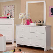 White finish transitional youth bedroom w/ storage by Furniture of America additional picture 3