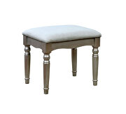 Silver finish glam style vanity and stool set by Furniture of America additional picture 2