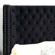 Flannelette contemporary king bed w/ tufted hb&fb by Furniture of America additional picture 4