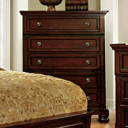 Dark cherry finish traditional style king bed by Furniture of America additional picture 4