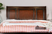 Dark cherry finish traditional style queen bed w/ storage additional photo 3 of 13