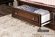 Dark cherry finish traditional style queen bed w/ storage by Furniture of America additional picture 7