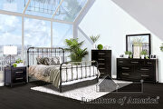 Antique black full metal construction transitional bed additional photo 2 of 3