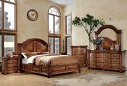 Luxurious antique oak traditional style king bed by Furniture of America additional picture 2