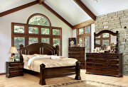 Cherry solid wood transitional king bed by Furniture of America additional picture 6
