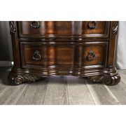 Dark cherry traditional bed w/ brown leatherette hb by Furniture of America additional picture 11