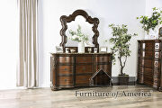 Brown cherry/ espresso traditional bed w/ brown leatherette hb by Furniture of America additional picture 11