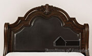 Brown cherry/ espresso traditional bed w/ brown leatherette hb additional photo 5 of 16
