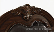Brown cherry/ espresso traditional bed w/ brown leatherette hb by Furniture of America additional picture 6
