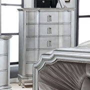 Transitional style silver glam king bed by Furniture of America additional picture 2
