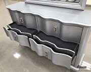 Transitional style silver glam king bed by Furniture of America additional picture 6