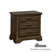 Light walnut wire-brushed finish transitional bed by Furniture of America additional picture 3