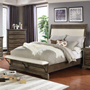 Light walnut wire-brushed finish transitional bed by Furniture of America additional picture 9