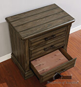 Light walnut wire-brushed finish transitional nightstand by Furniture of America additional picture 3