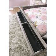 Storage button tufted gray fabric contemporary bed additional photo 3 of 4
