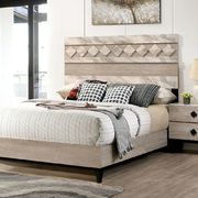 Beige / espresso / faux marble contemporary bed by Furniture of America additional picture 3