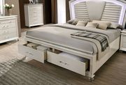 Pearl white bedroom w/ crystal & mirror accents by Furniture of America additional picture 2