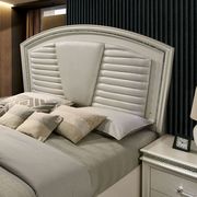 Pearl white bedroom w/ crystal & mirror accents by Furniture of America additional picture 5