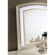 Pearl white bedroom w/ crystal & mirror accents by Furniture of America additional picture 6