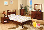 Cherry finish paneled headboard youth bed by Furniture of America additional picture 2