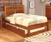 Oak finish paneled headboard youth bed by Furniture of America additional picture 3