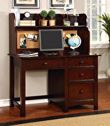 Cherry finish solid wood transitional desk by Furniture of America additional picture 3