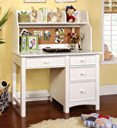 White finish solid wood transitional desk by Furniture of America additional picture 3