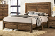 Light walnut wood grain finish rustic bed additional photo 2 of 8