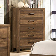 Light walnut wood grain finish rustic bed by Furniture of America additional picture 5