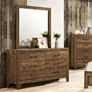 Light walnut wood grain finish rustic bed by Furniture of America additional picture 6