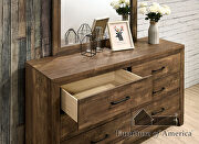 Light walnut wood grain finish rustic bed by Furniture of America additional picture 7
