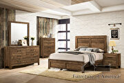 Light walnut wood grain finish rustic full bed by Furniture of America additional picture 7