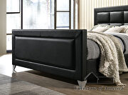 Black/ chrome fully upholstered frame bed by Furniture of America additional picture 6