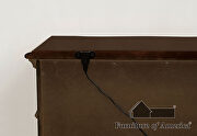 Brown cherry/ espresso button tufted padded headboard bed by Furniture of America additional picture 10