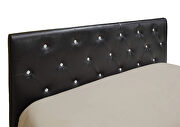 Black padded leatherette contemporary style king bed by Furniture of America additional picture 6