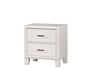 White finish solid wood transitional style nightstand by Furniture of America additional picture 2