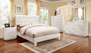 White padded leatherette contemporary style twin bed by Furniture of America additional picture 7