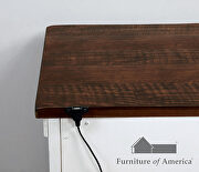 Distressed white/ walnut plank design transitional bed by Furniture of America additional picture 9