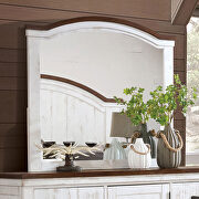 Distressed white/ walnut plank design transitional king bed by Furniture of America additional picture 4
