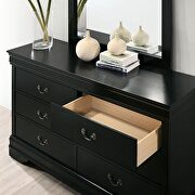 Black english dovetail construction transitional dresser by Furniture of America additional picture 2
