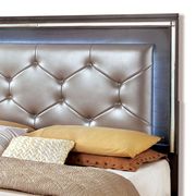 Gray contemporary style bed w/ mirrored accents by Furniture of America additional picture 9