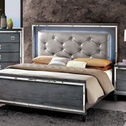 Gray contemporary style bed w/ mirrored accents by Furniture of America additional picture 10