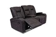 Luxurious comfort and contemporary style dark gray power recliner loveseat additional photo 4 of 4
