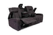 Luxurious comfort and contemporary style dark gray power recliner loveseat additional photo 5 of 4