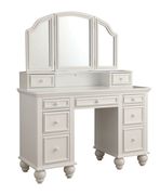 3-sided mirror white vanity + stool set by Furniture of America additional picture 3