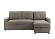 Light brown contemporary sectional w/ pullout bed by Furniture of America additional picture 6