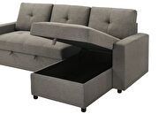 Light brown contemporary sectional w/ pullout bed by Furniture of America additional picture 7