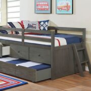 Wire-brushed gray loft-style design twin bed by Furniture of America additional picture 2